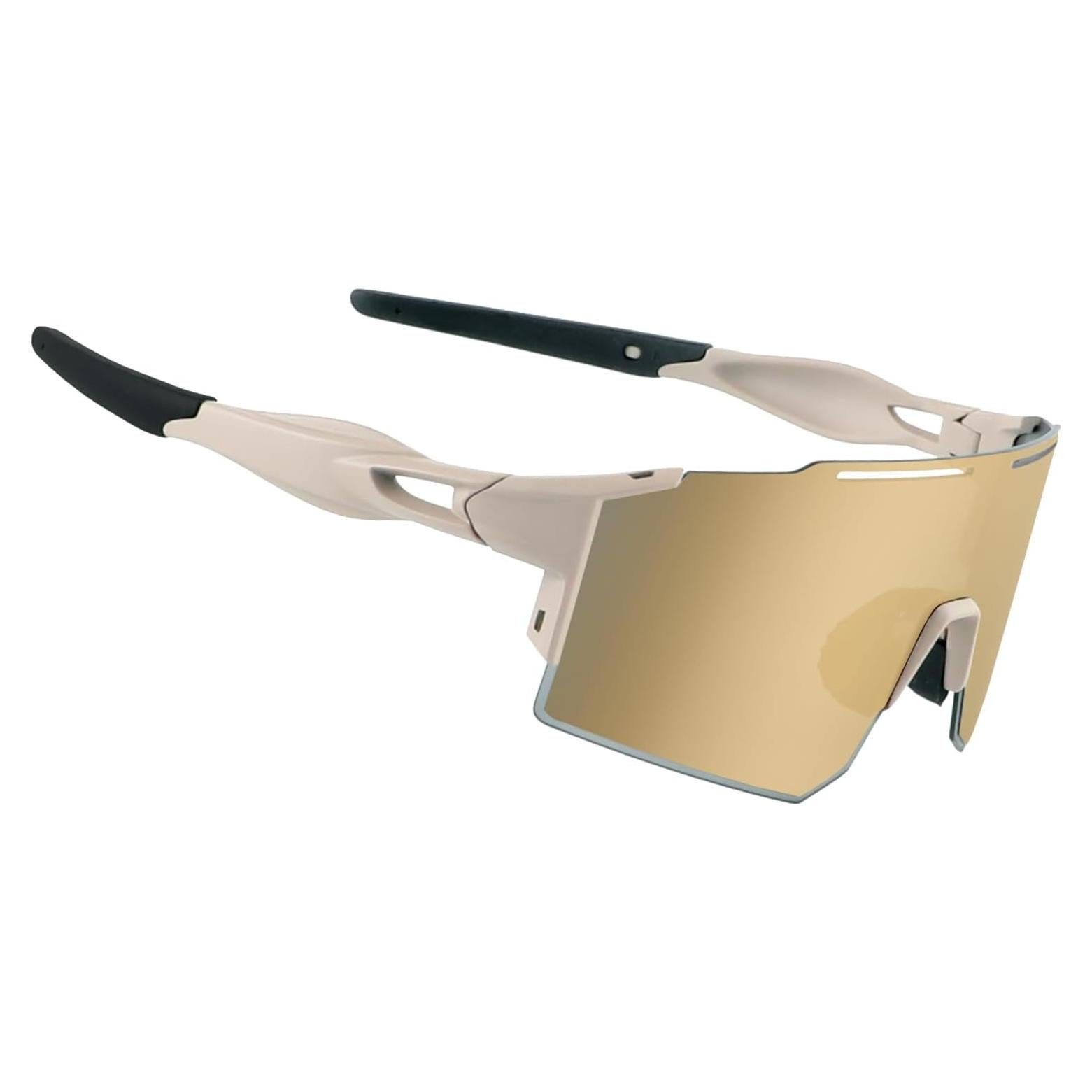 Gafas de Ciclismo OULAIQI Xq-550A Oro con Lentes Intercambiables