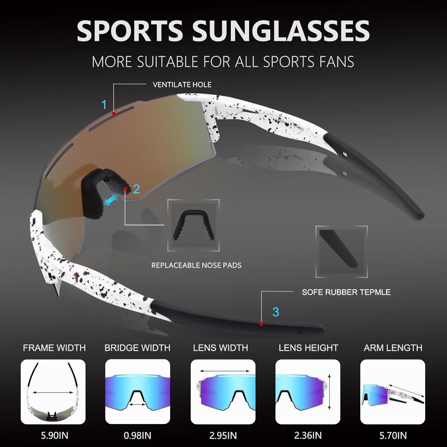 Gafas de sol OULAIQI Xq-550A para ciclismo UV400