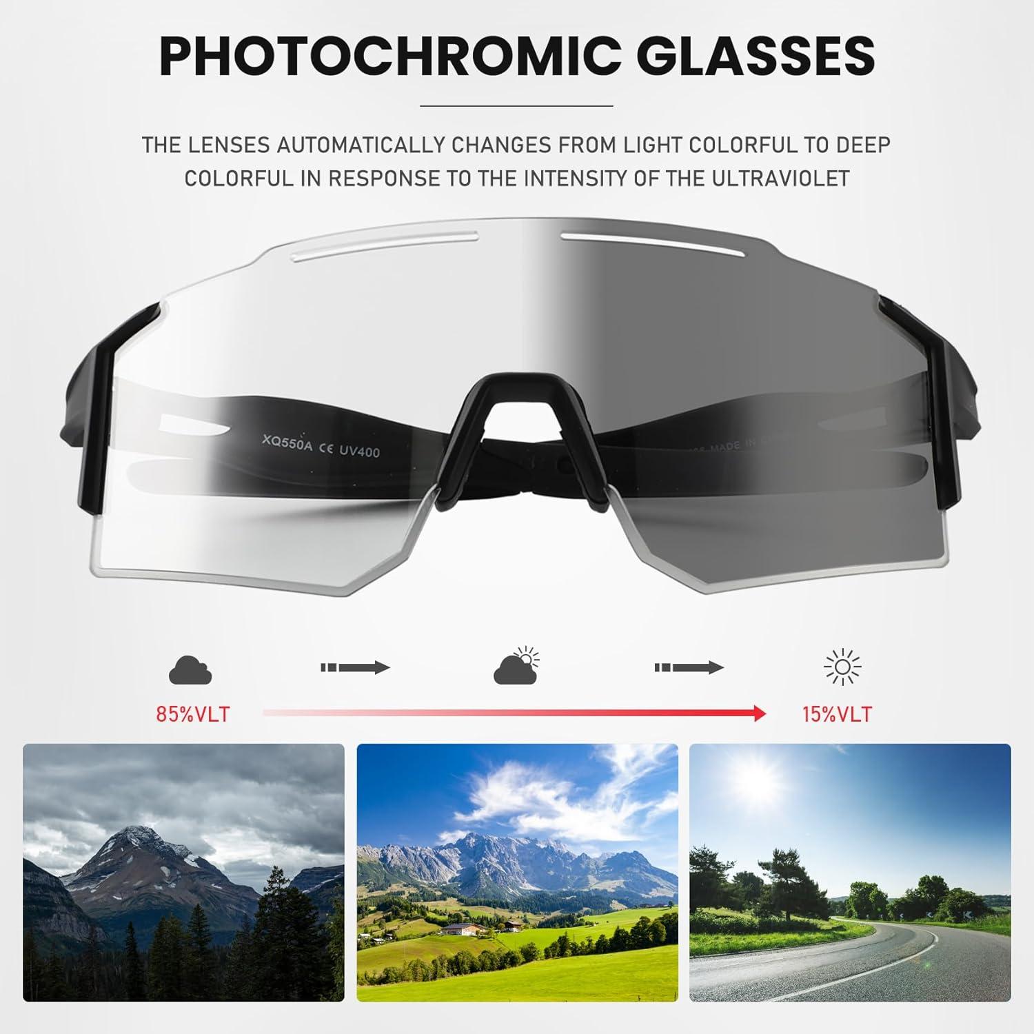 Gafas de Ciclismo OULAIQI Xq-550A con Lentes Intercambiables