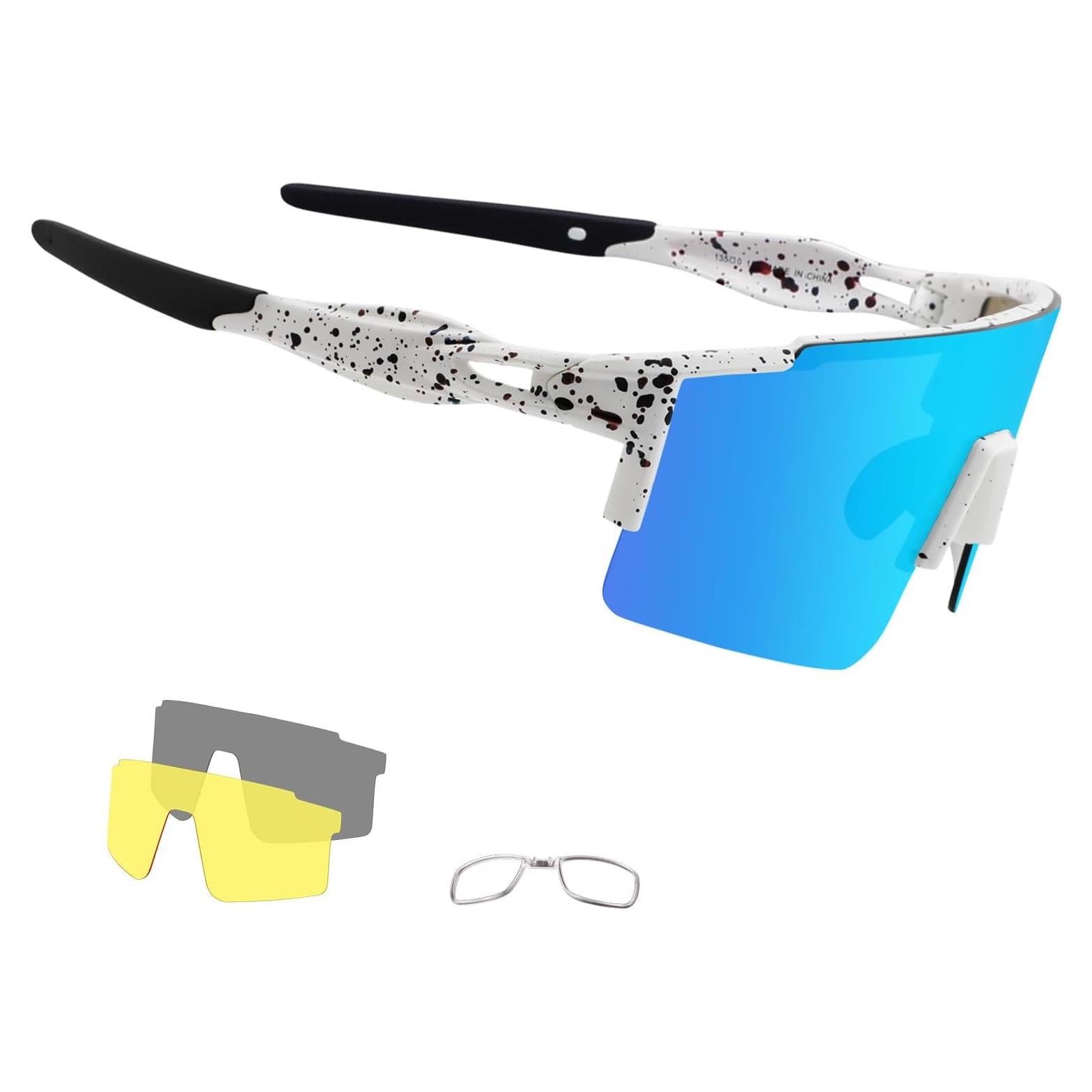 Gafas de sol OULAIQI polarizadas 3 lentes para ciclismo