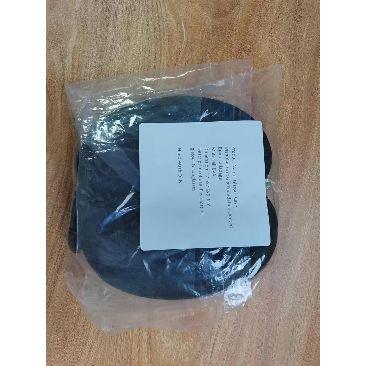 Paquete de 3 estuches negros para gafas con gancho