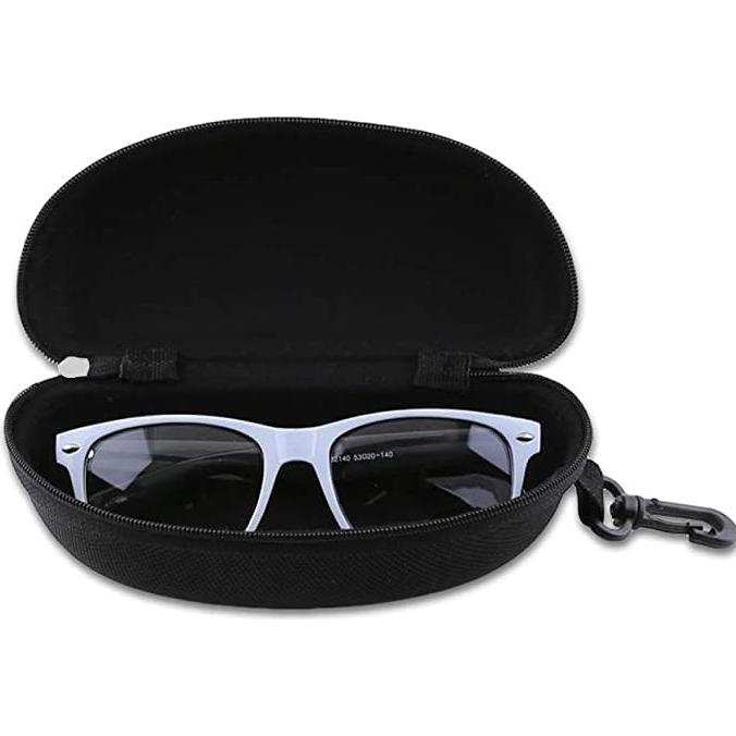 Paquete de 3 estuches para gafas EVA con gancho carabiner