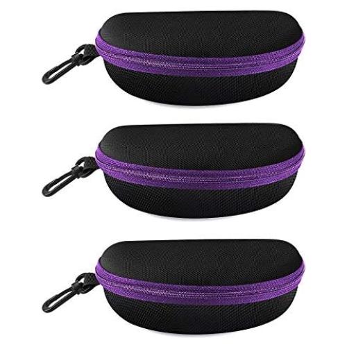 Paquete de 3 estuches EVA para gafas de sol morados