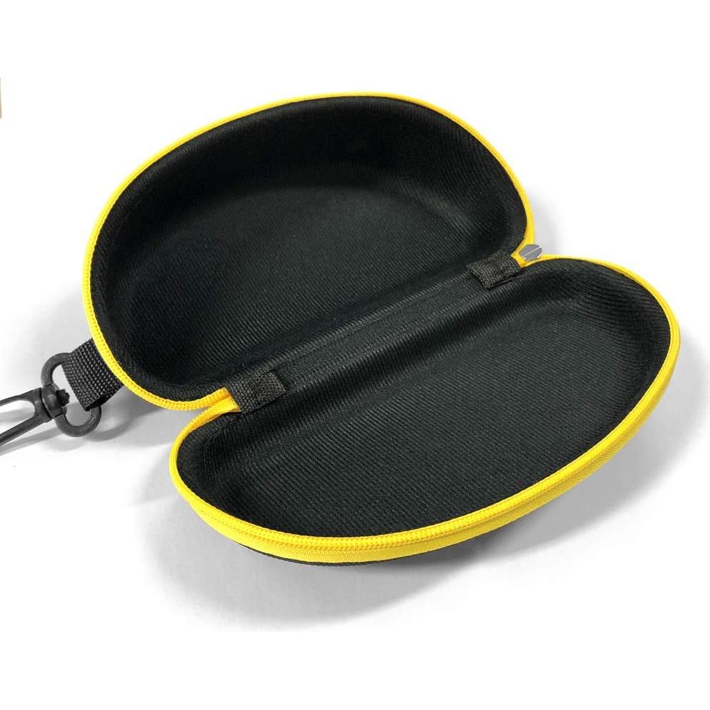 Paquete de 3 estuches amarillos para gafas con gancho