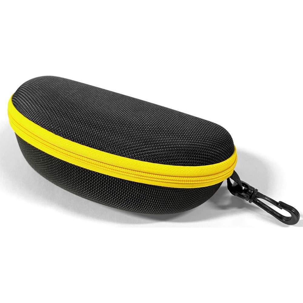Paquete de 3 estuches amarillos para gafas con gancho