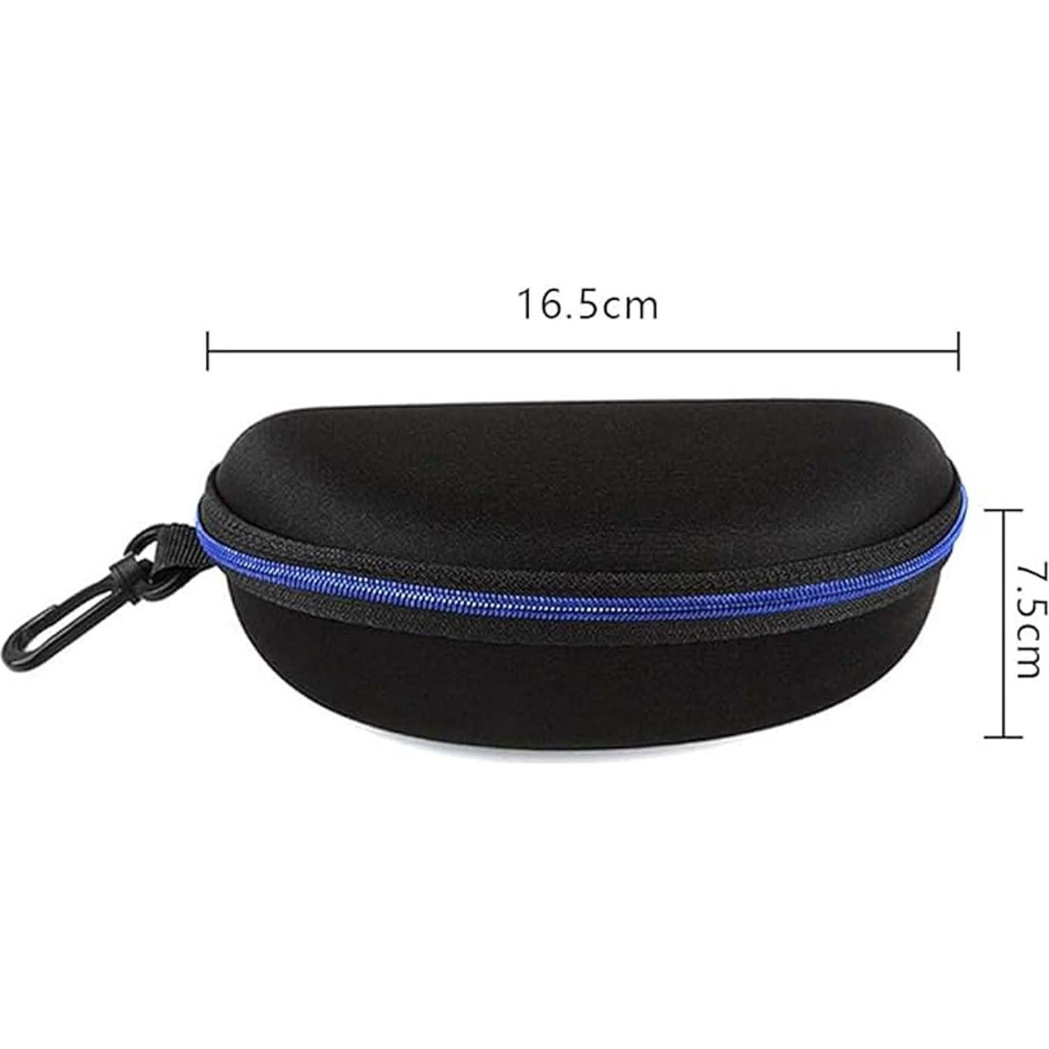 Paquete de 3 estuches para gafas EVA con cremallera azul