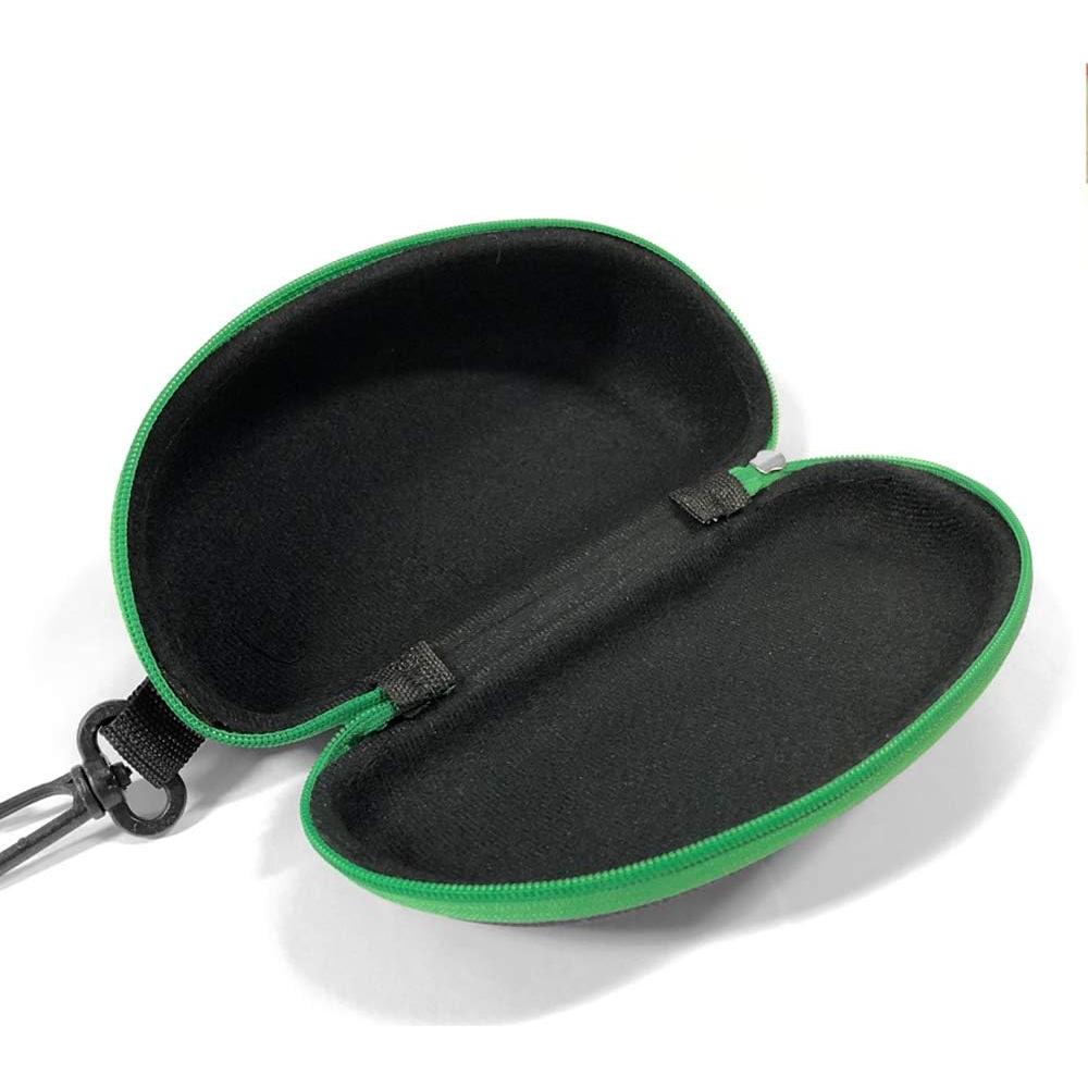 Paquete de 3 estuches verdes para gafas con gancho