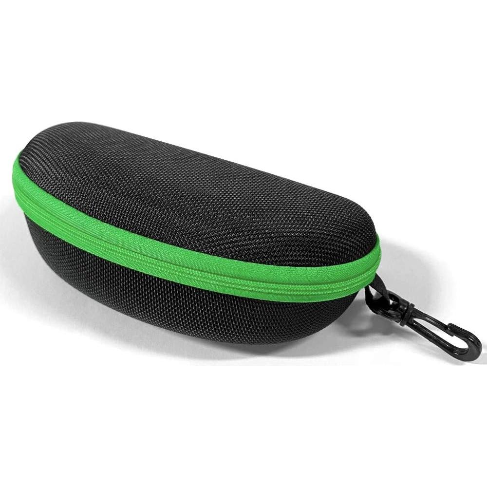 Paquete de 3 estuches verdes para gafas con gancho