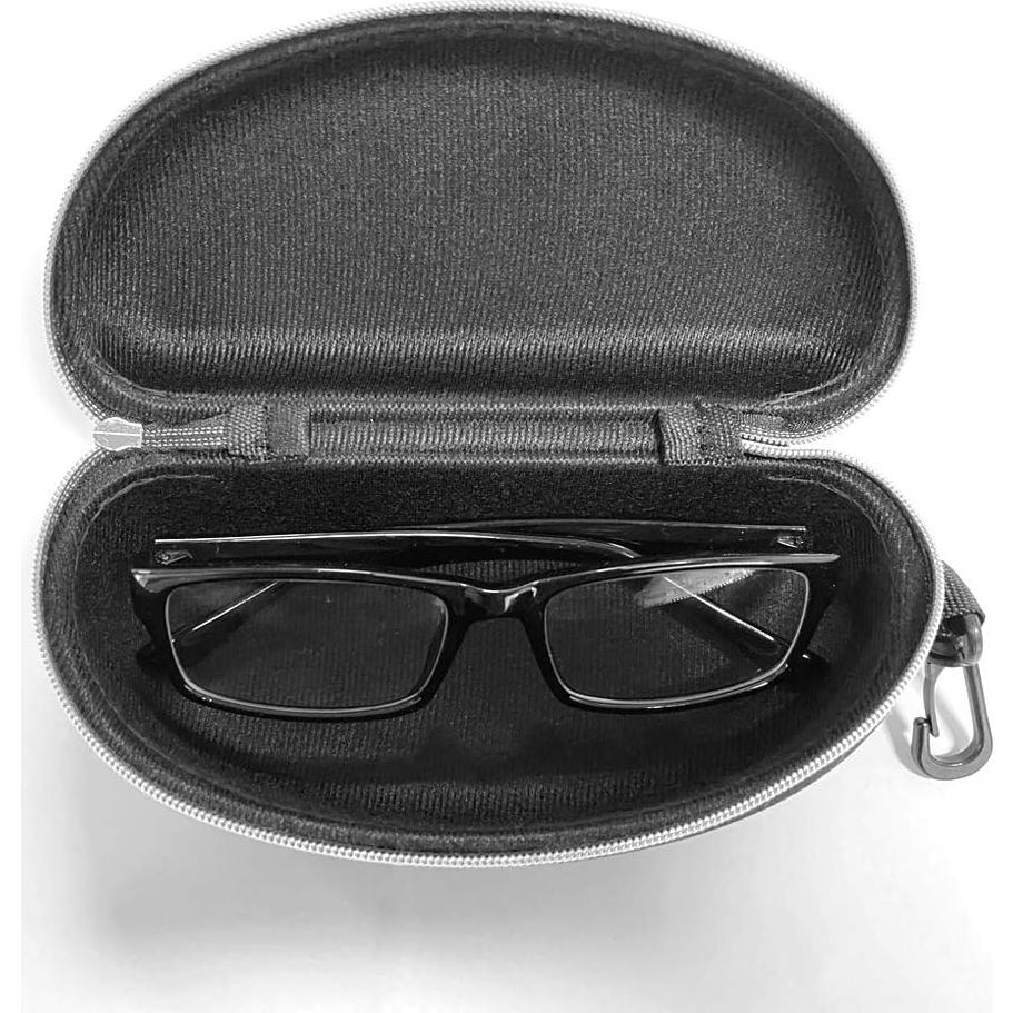 Estuche para Gafas Plateado - Paquete de 3 con Gancho