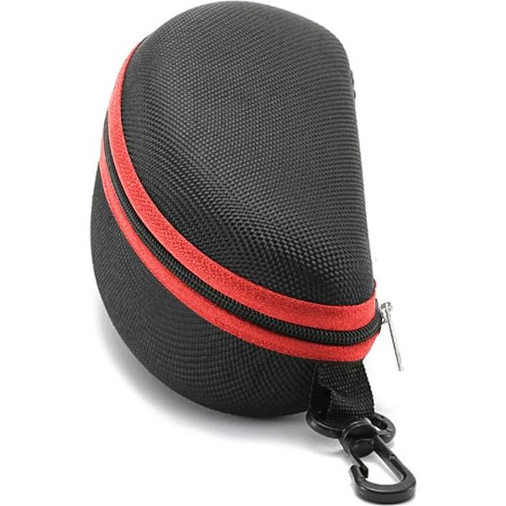 Estuche para Gafas de Sol 3 Piezas EVA con Cremallera Roja