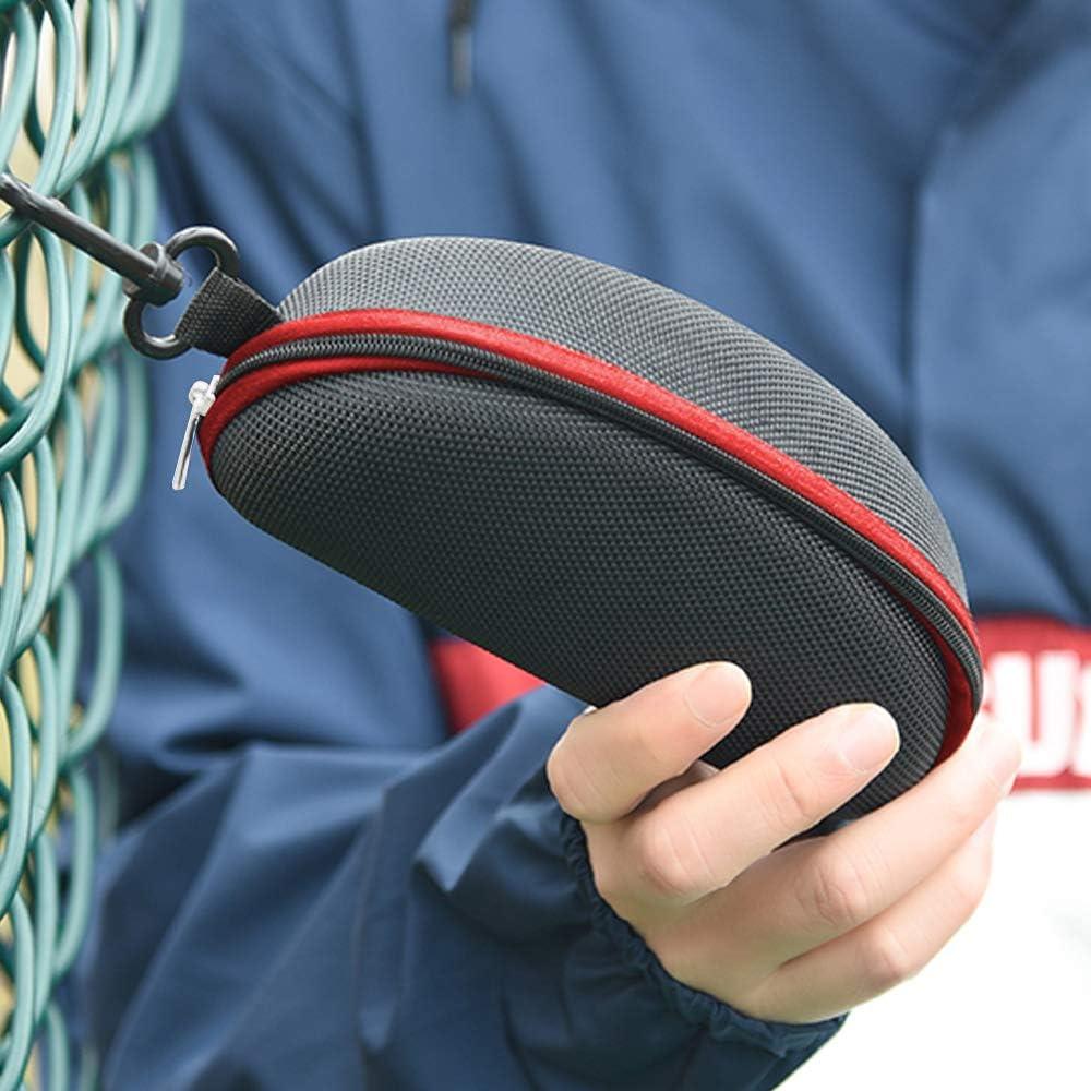 Estuche para Gafas de Sol 3 Piezas EVA con Cremallera Roja