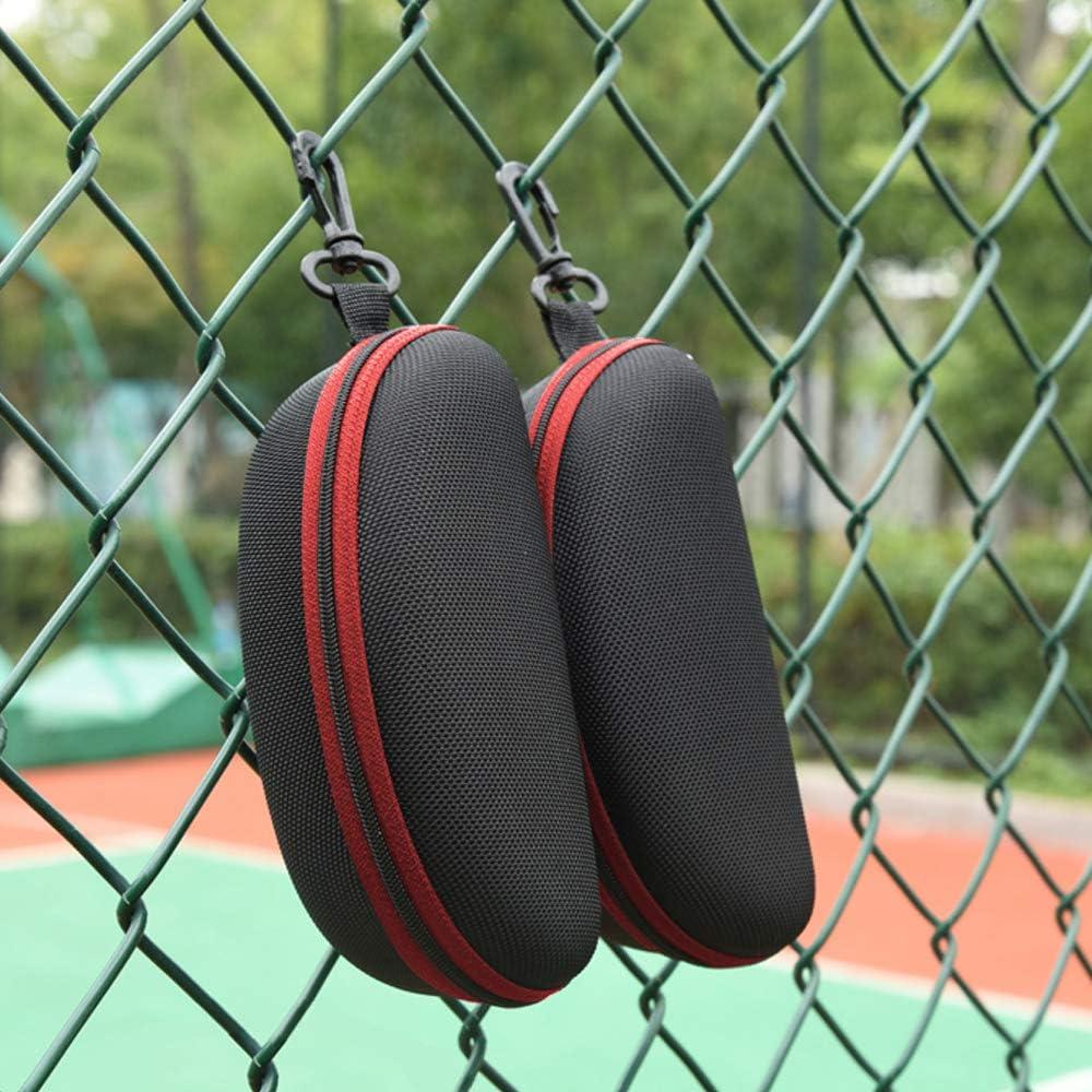 Estuche para Gafas de Sol 3 Piezas EVA con Cremallera Roja