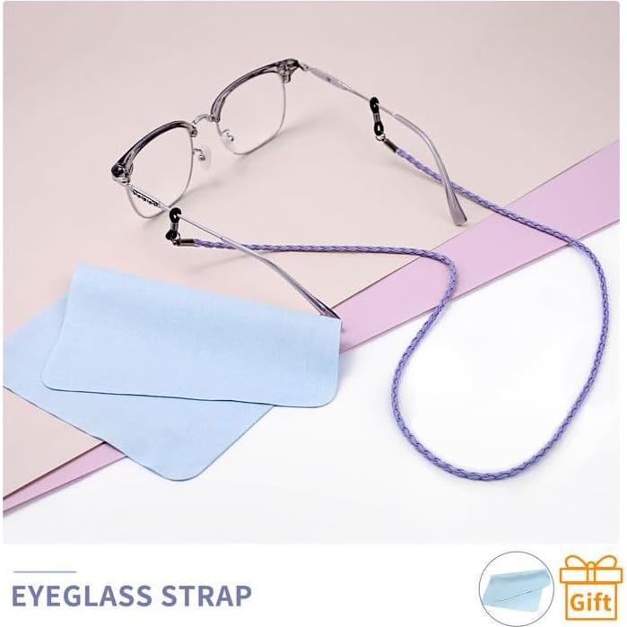 Correa para Gafas BILIONE 6 Pcs Cuero Ajustable Negro