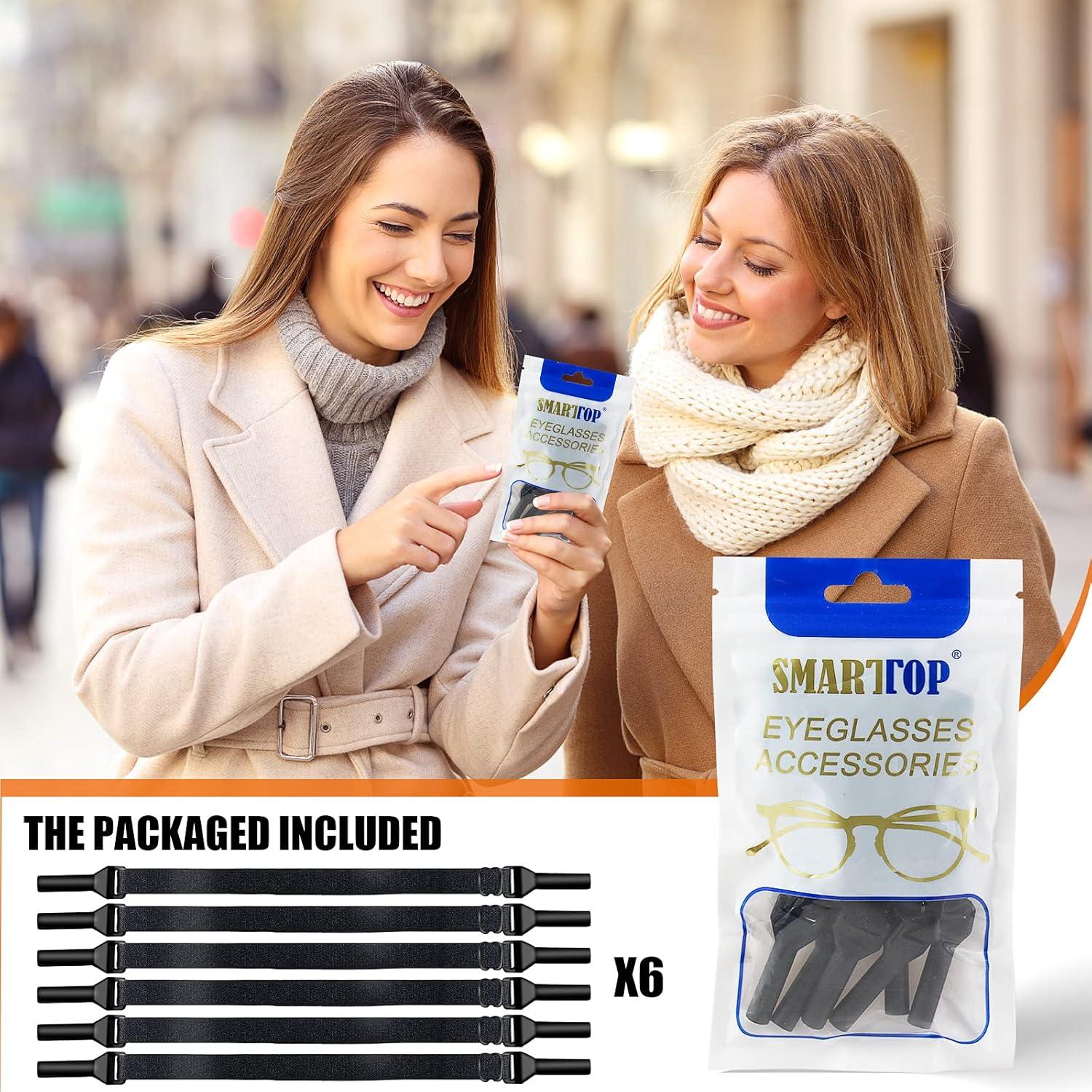 Correa Ajustable para Gafas - 6 Piezas Unisex Negro