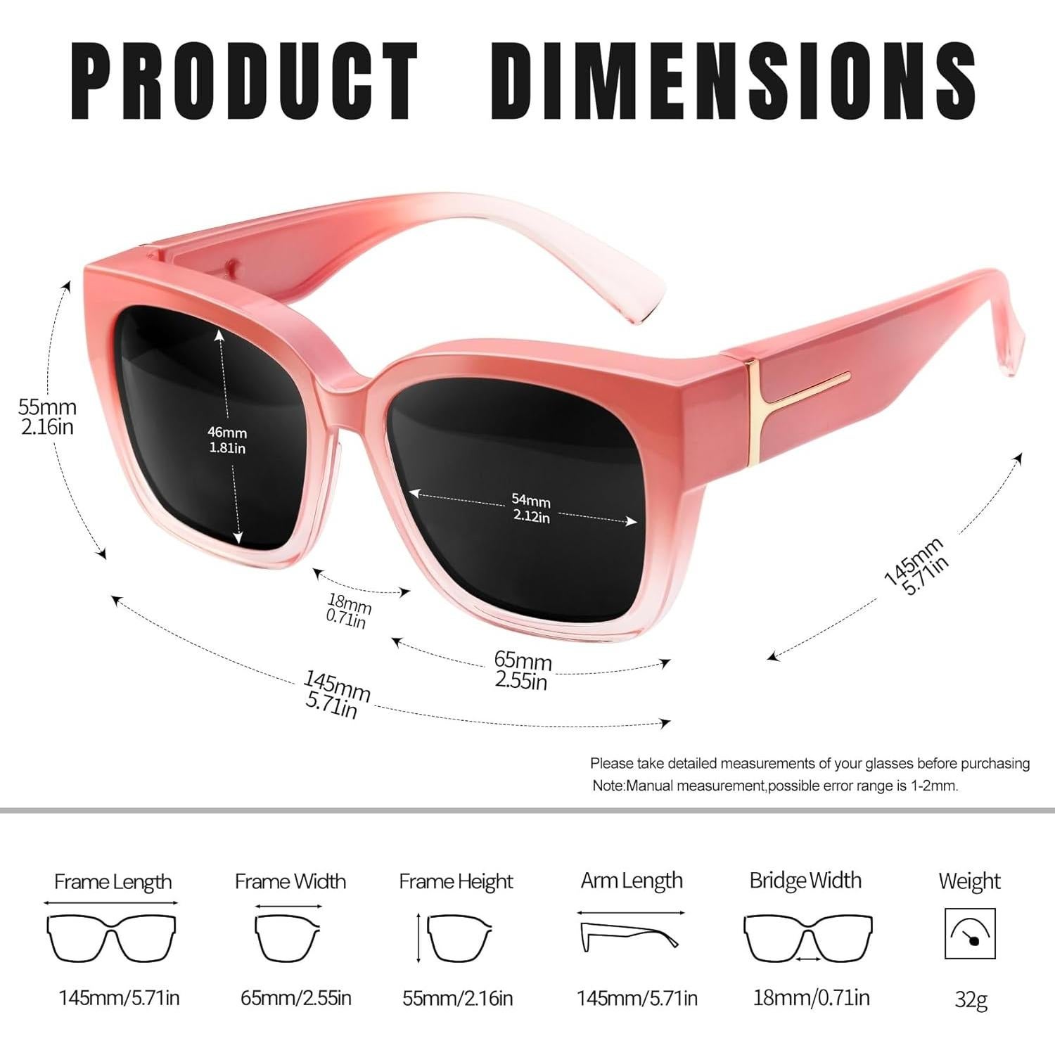 Gafas de Sol KANASTAL Polarizadas UV400 para Prescripción