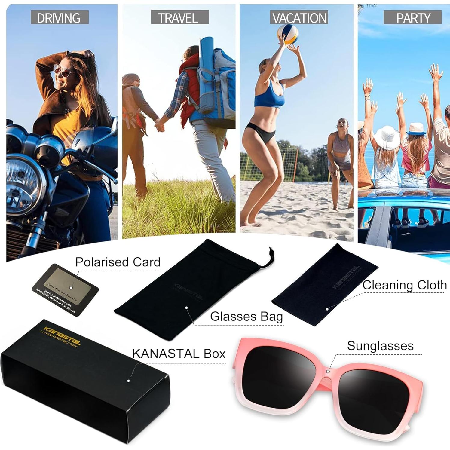 Gafas de Sol KANASTAL Polarizadas UV400 para Prescripción