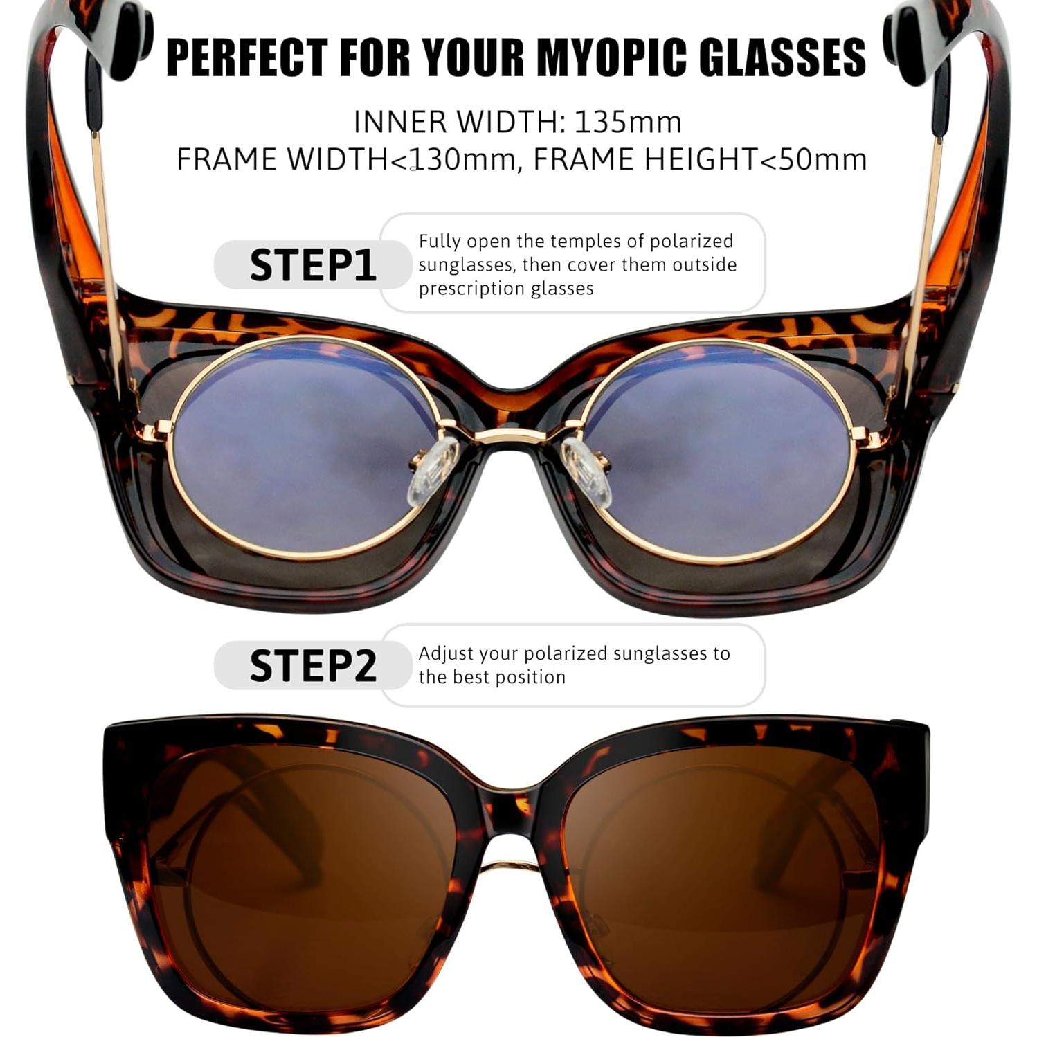 Gafas de Sol KANASTAL Polarizadas UV400 para Sobre Gafas