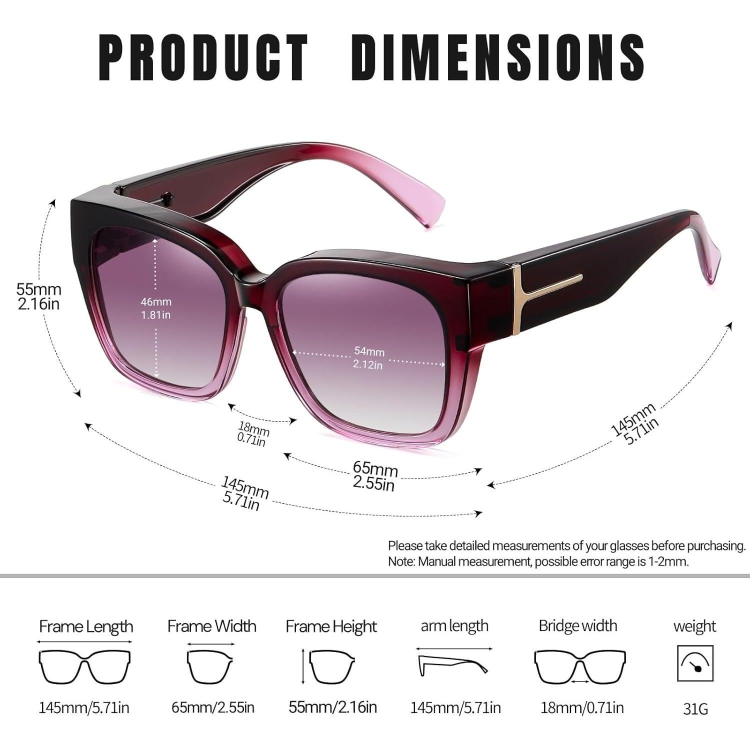 Gafas de Sol KANASTAL Polarizadas UV400 para Prescripción