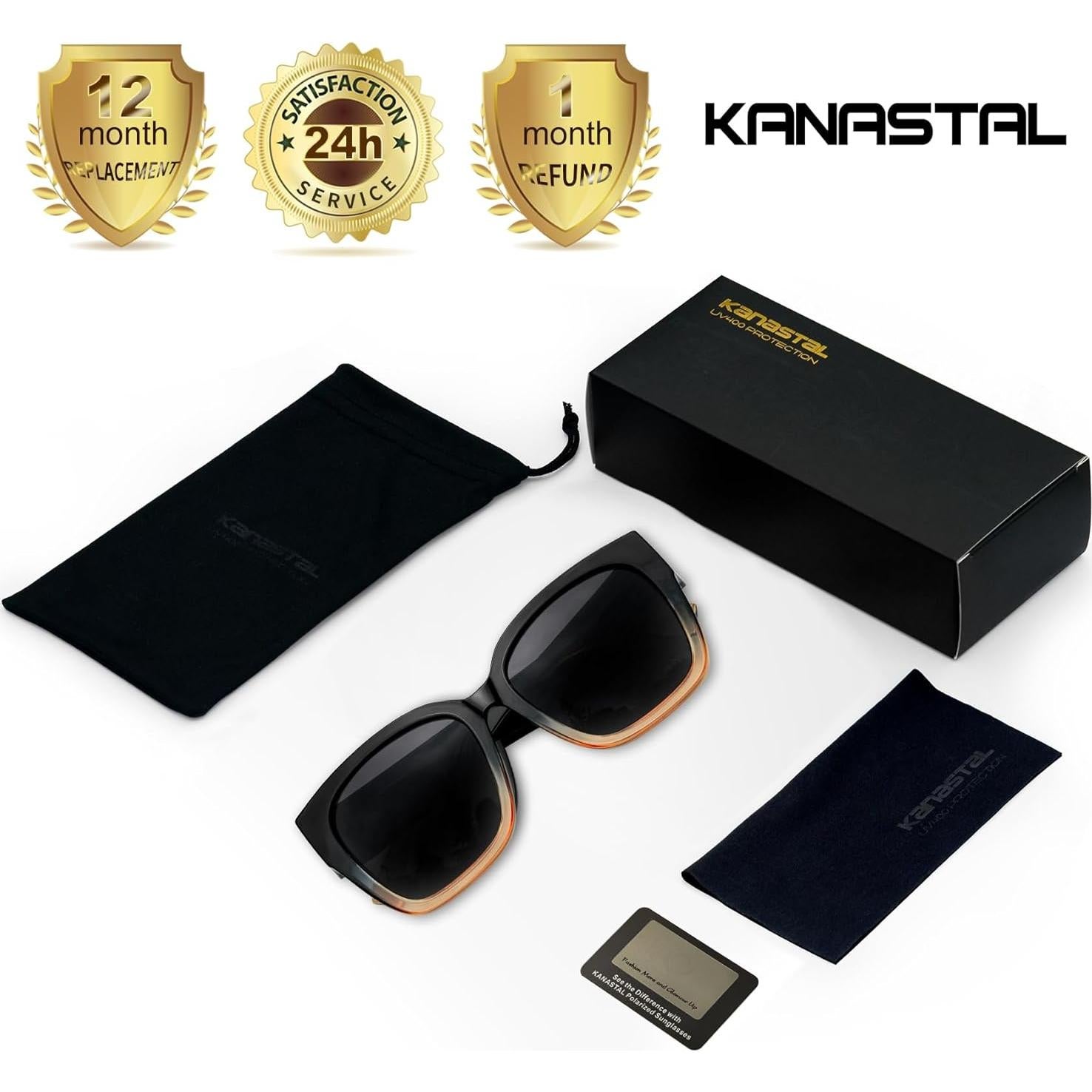 Gafas de Sol KANASTAL Polarizadas UV400 Cuadradas Unisex