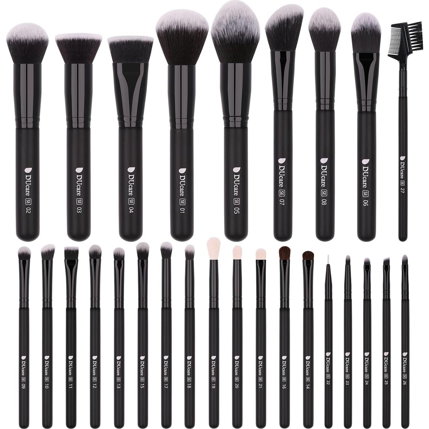 Conjunto de Pinceles de Maquillaje DUcare 27 Piezas Profesional