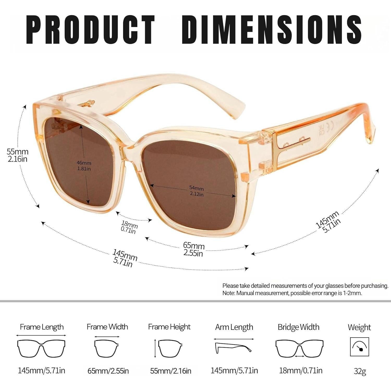 Gafas de Sol KANASTAL Polarizadas UV400 Cuadradas Unisex