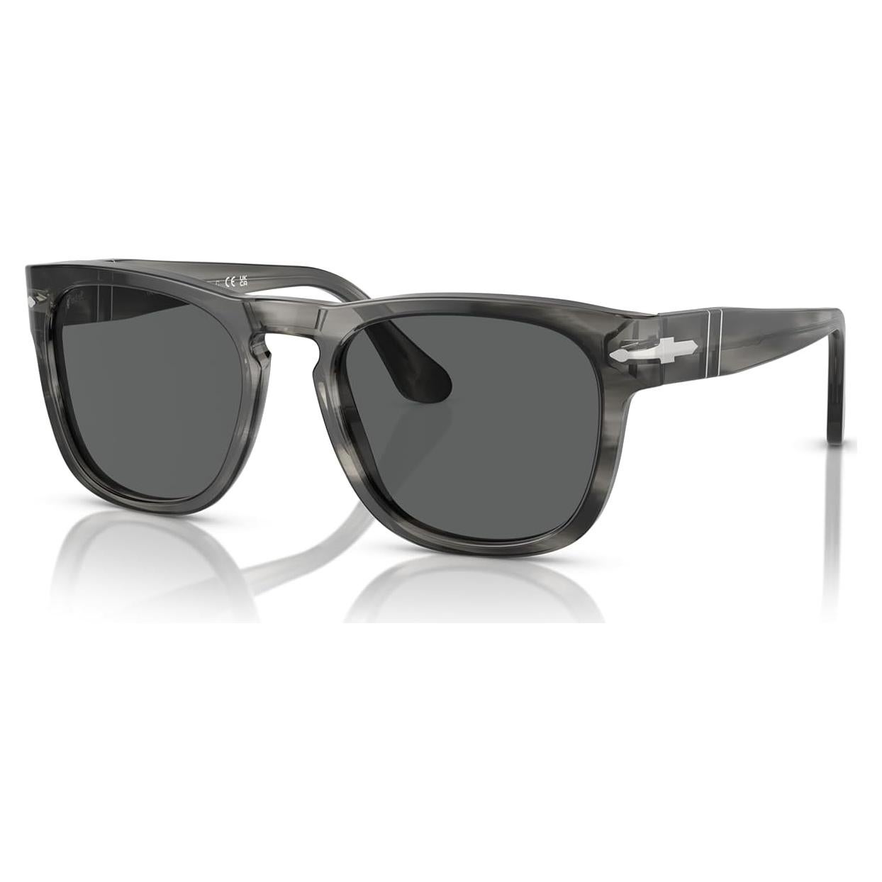 Gafas de sol cuadradas Persol PO3333S gris a rayas 54mm