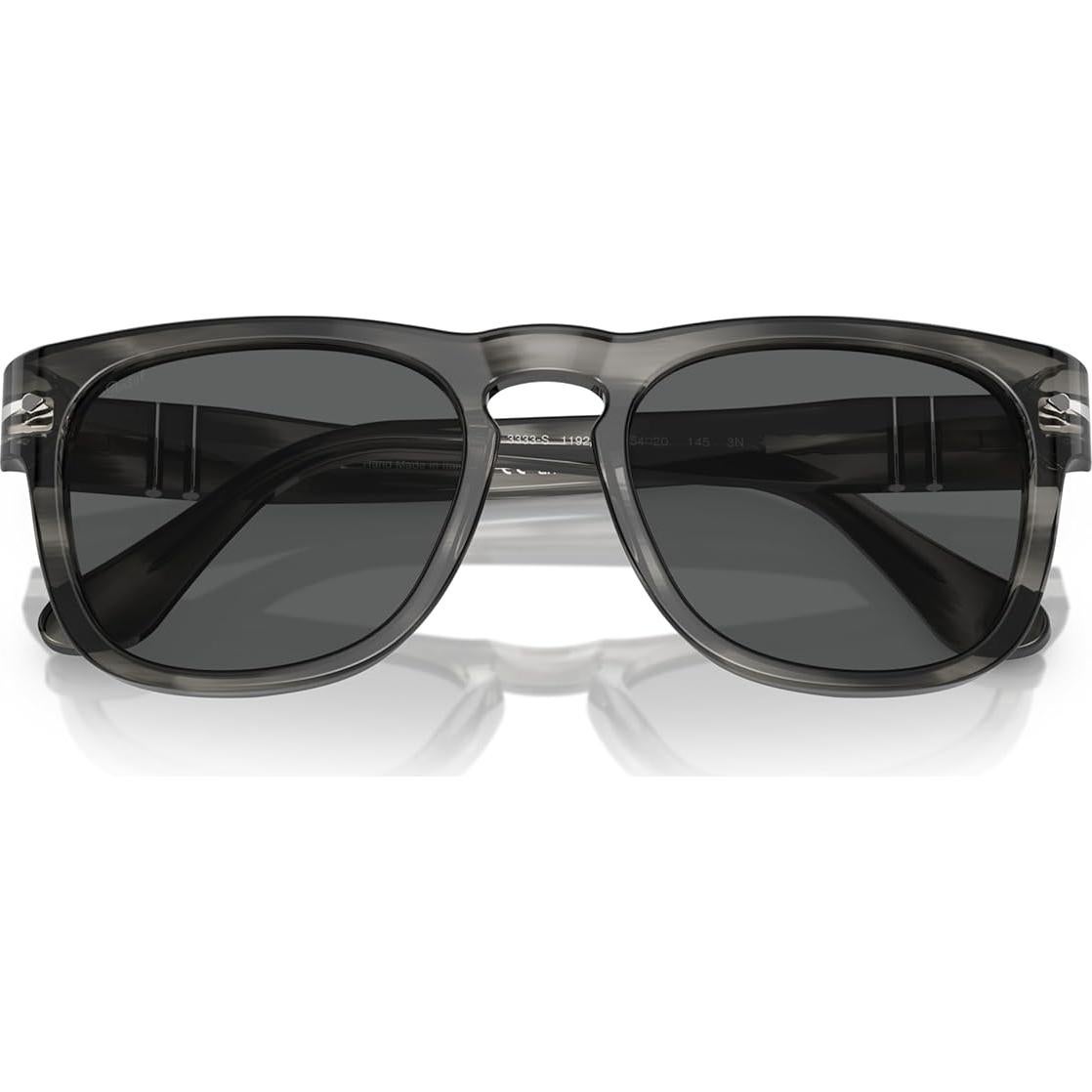 Gafas de sol cuadradas Persol PO3333S gris a rayas 54mm