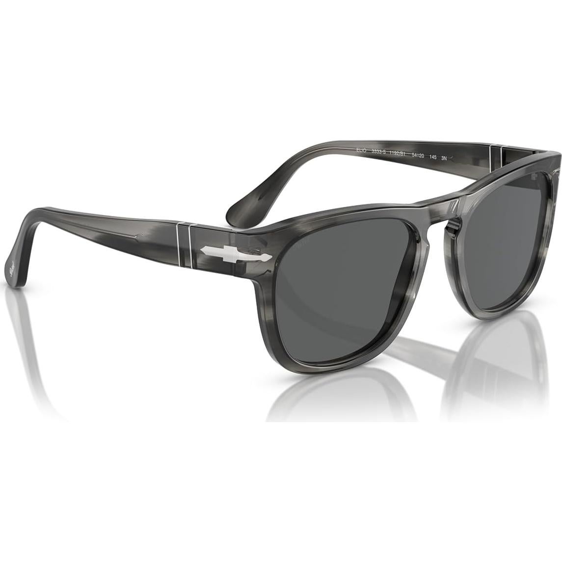 Gafas de sol cuadradas Persol PO3333S gris a rayas 54mm