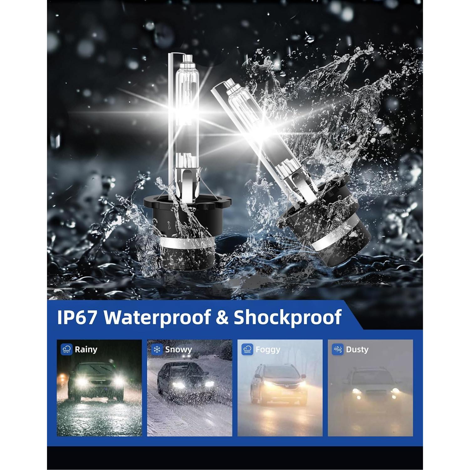 Bombillas Xenon HID Sinoparcel D2R 6000K 35W - Paquete de 2