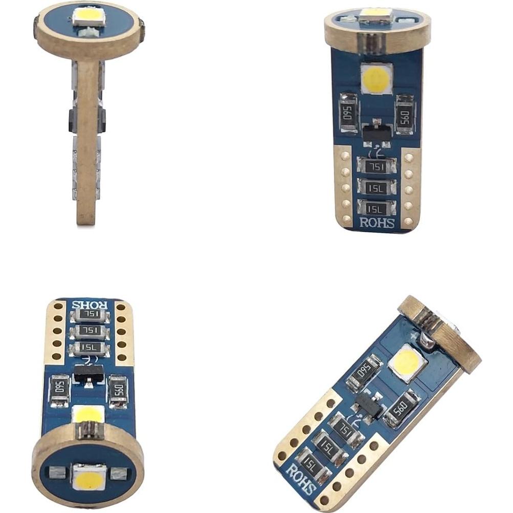 Bombillas LED T10 iBrightstar Ámbar 10 Piezas 1.5W SMD 3030