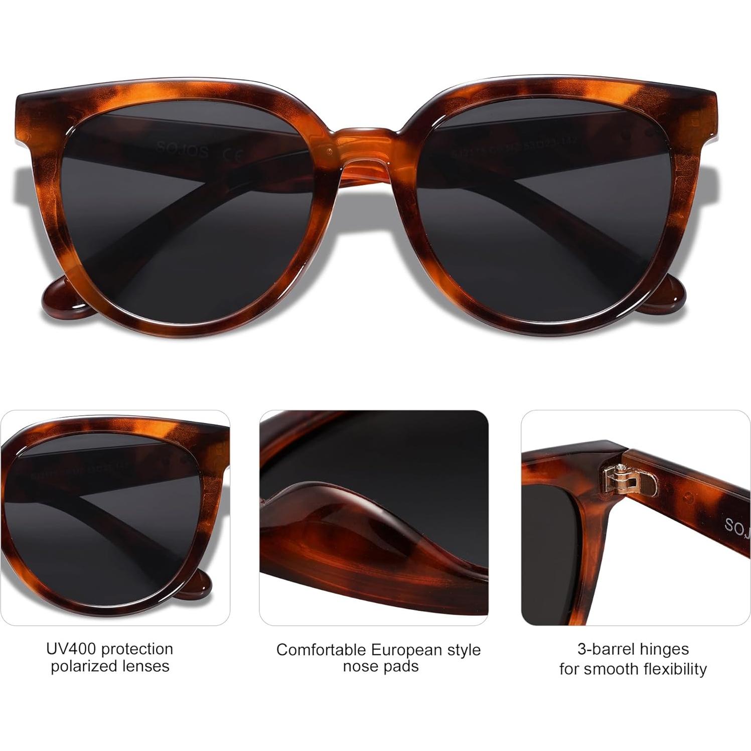 Gafas de sol polarizadas SOJOS Ojo de Gato UV400 para mujeres