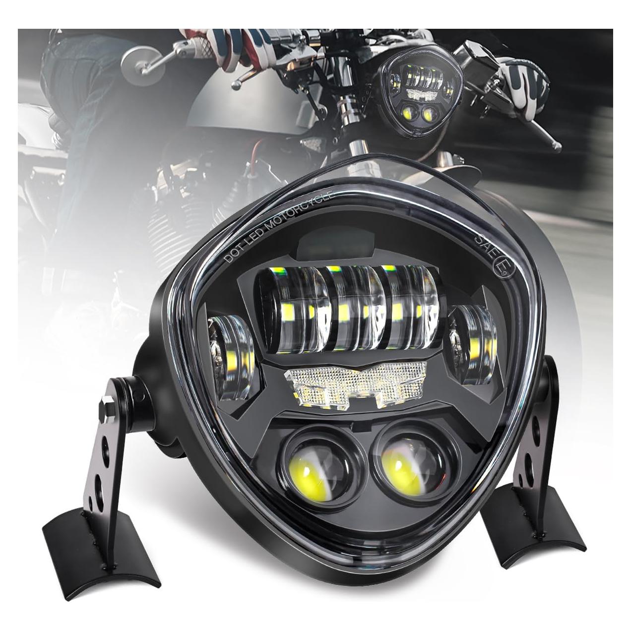 Faro LED para motocicleta 7" LEDOPPO con DRL y ojo demonio