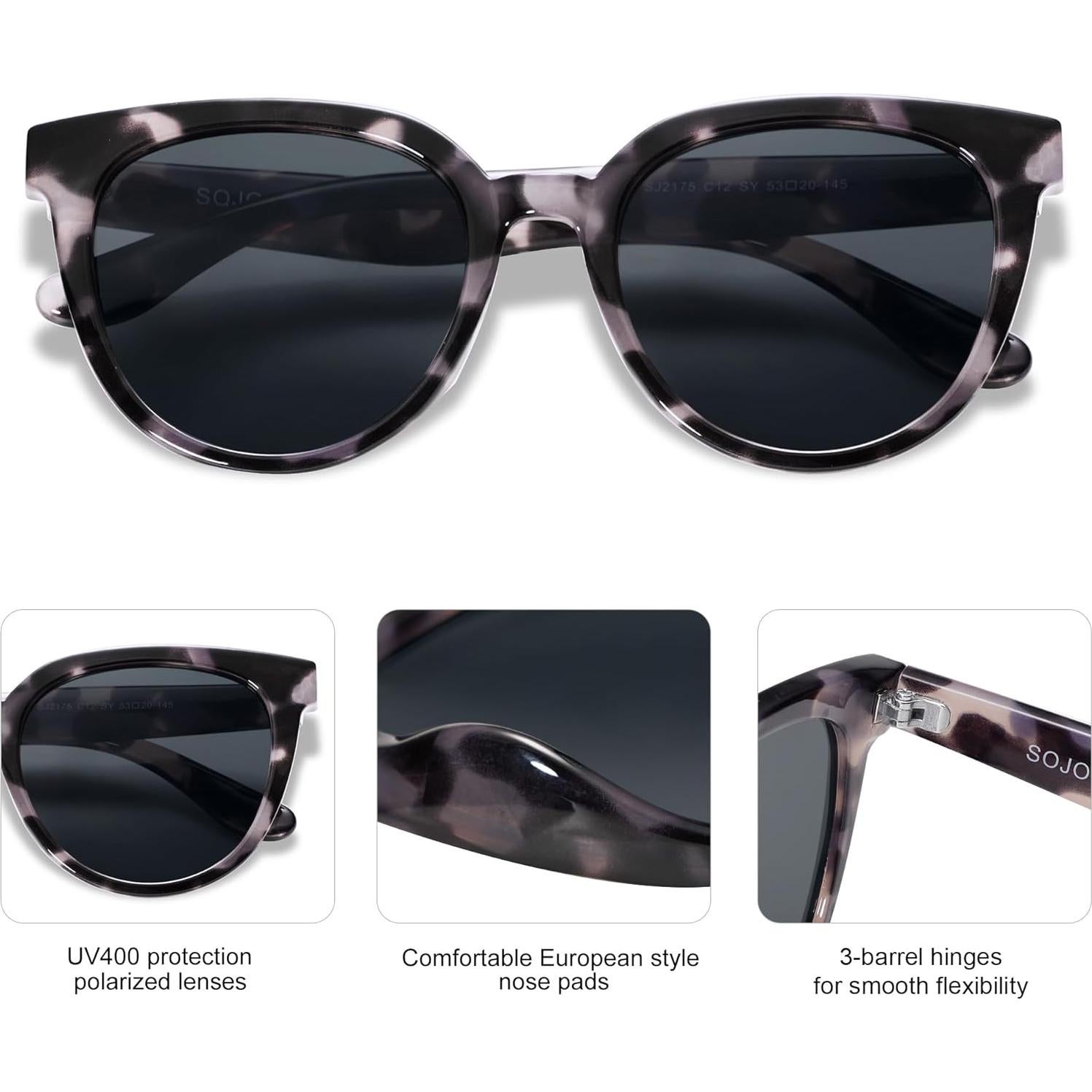 Gafas de sol polarizadas SOJOS Ojo de Gato UV400 Mujeres