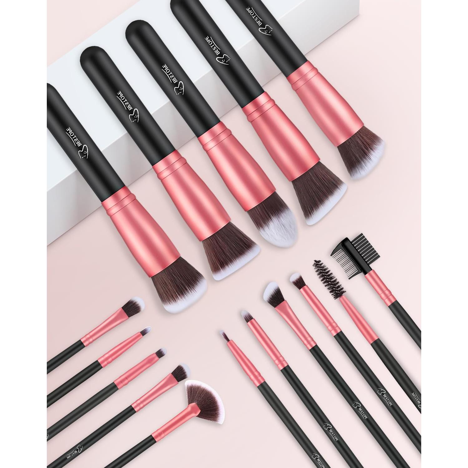 Set de Pinceles de Maquillaje BESTOPE PRO 16 Piezas Sintéticos