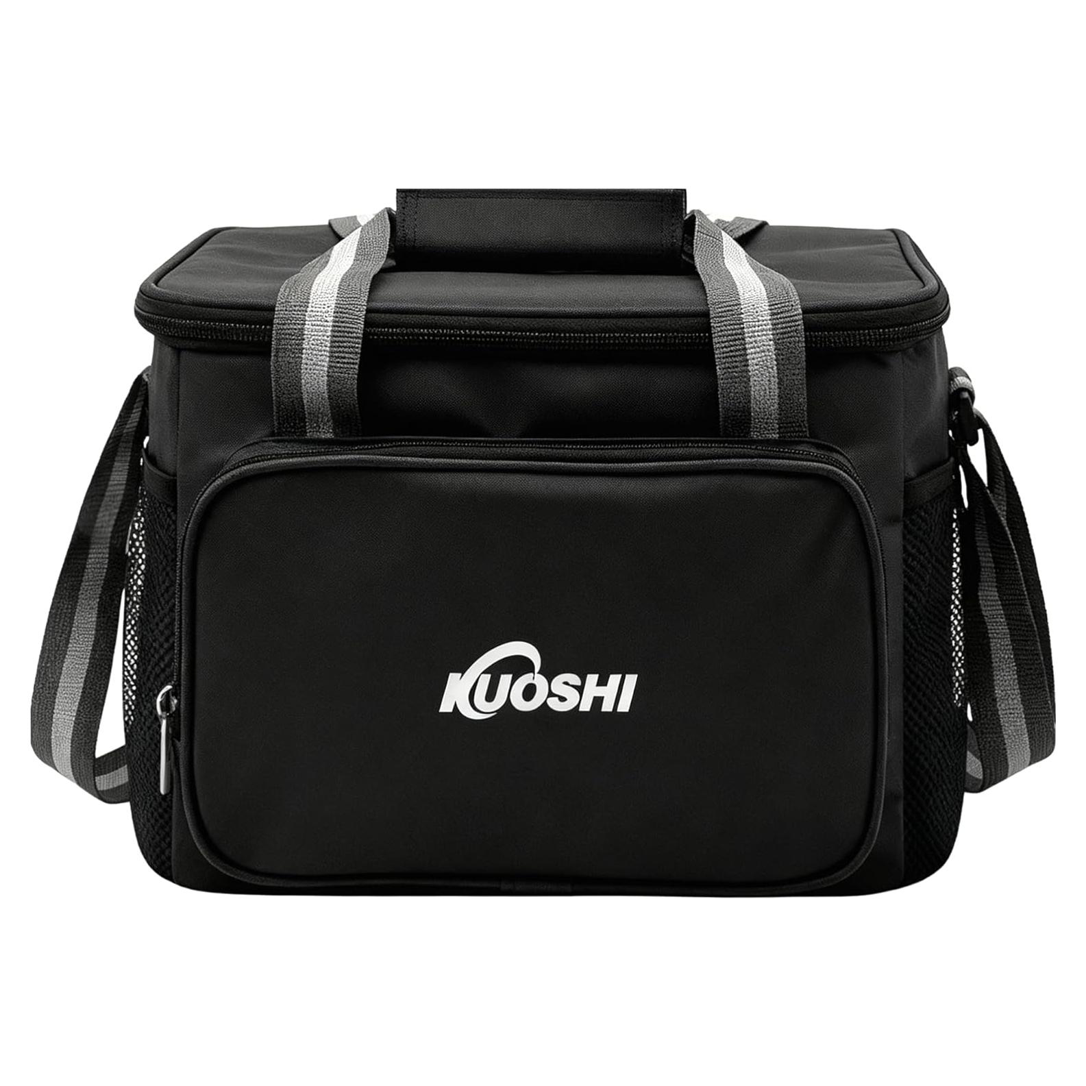 Bolsa de Almuerzo Aislada KUOSHI 14L Negra para Trabajo y Picnic
