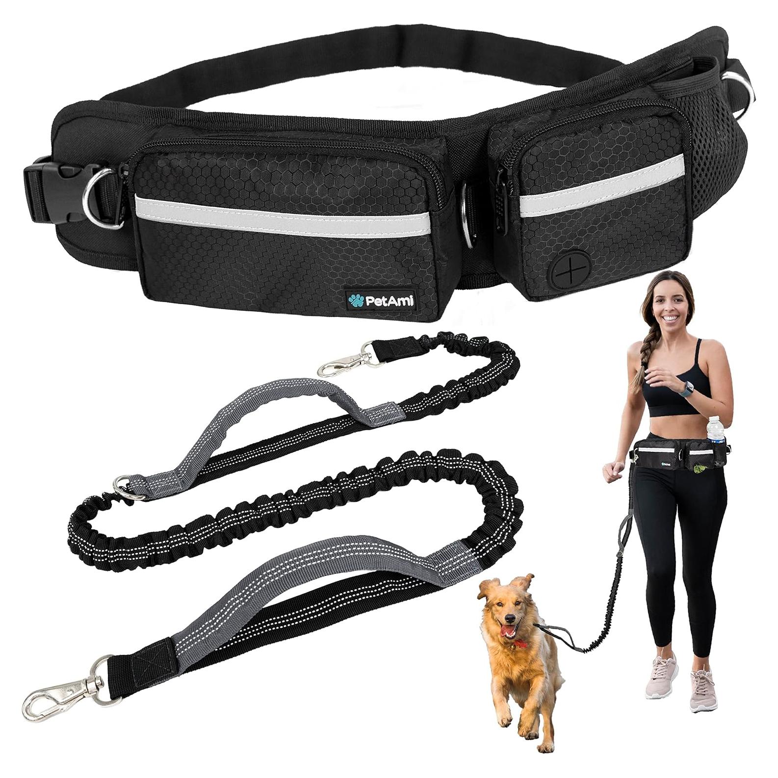 Correa para Perros Manos Libres PetAmi, Bungee Reflectante