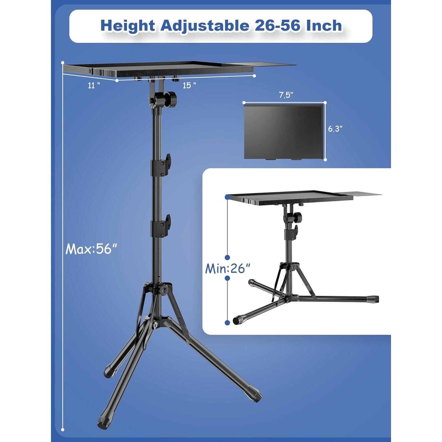 Soporte Tripode Ajustable GSOW para Proyector y Laptop 66-142 cm