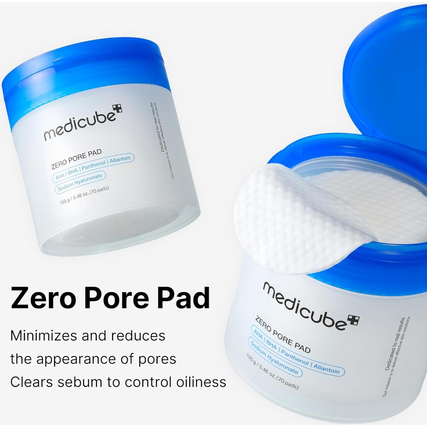 Medicube Zero Pore Pads 2.0 - Almohadillas Exfoliantes 70 Unidades