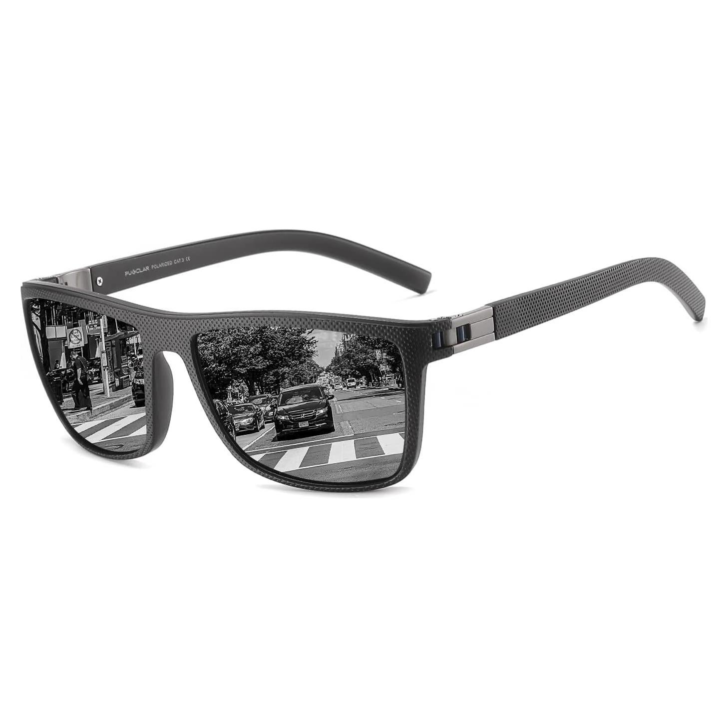 Gafas de sol deportivas PUKCLAR polarizadas UV400 negras