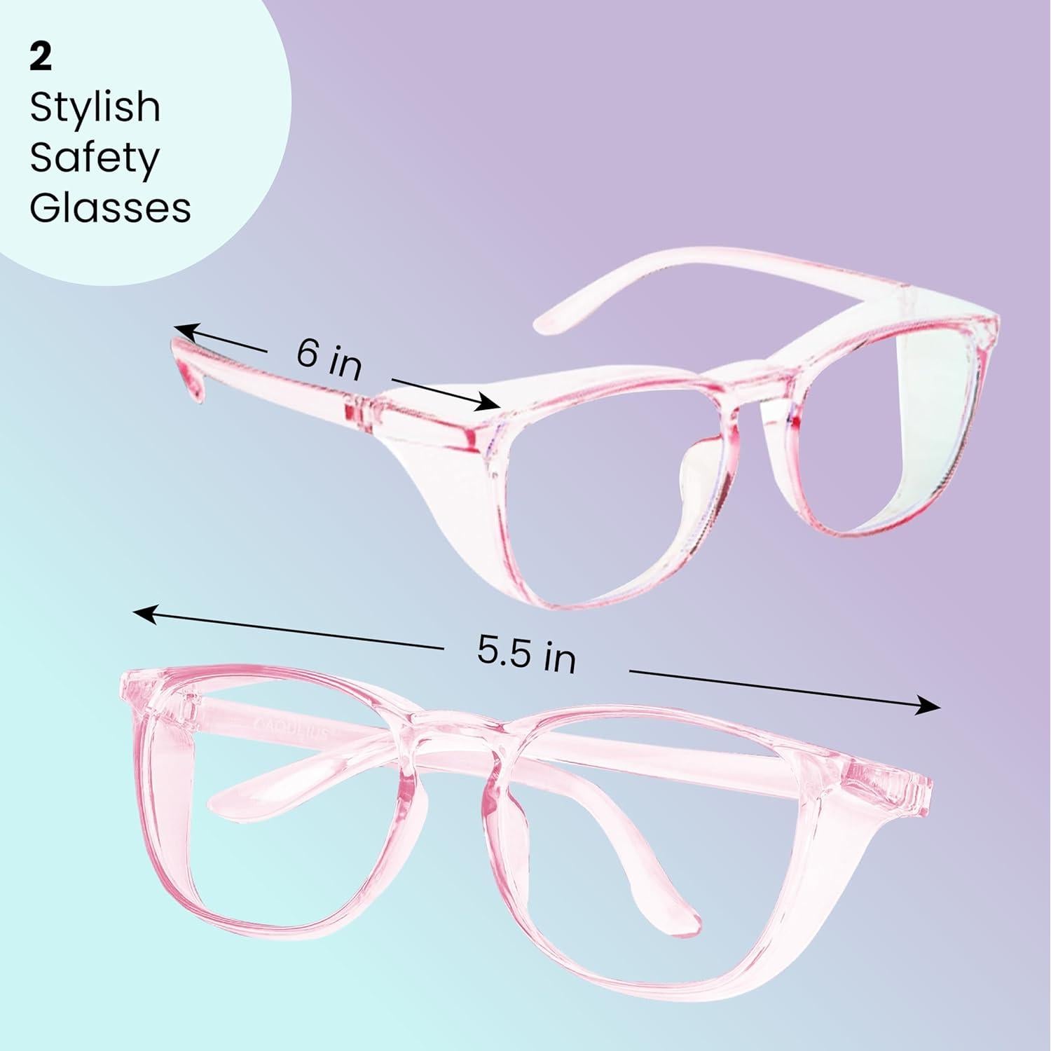 Gafas de Seguridad Aqulius 2 Pack Elegantes Rosa Anti-rayones