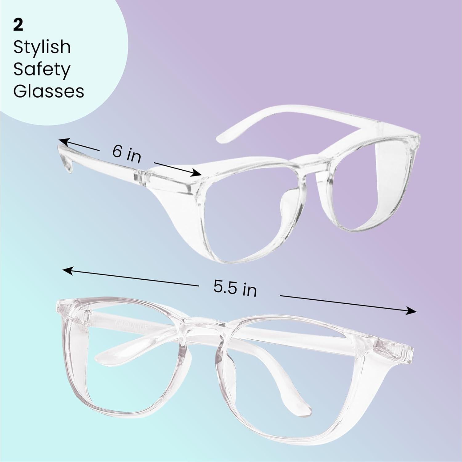 Gafas de Seguridad Aqulius 2 Pack Elegantes Resistentes a Rayones