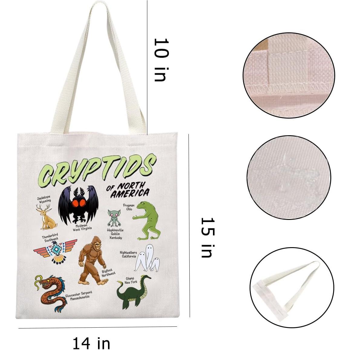 Bolsa de Tela VAMSII Criptozoología 32.9x22 cm Unisex