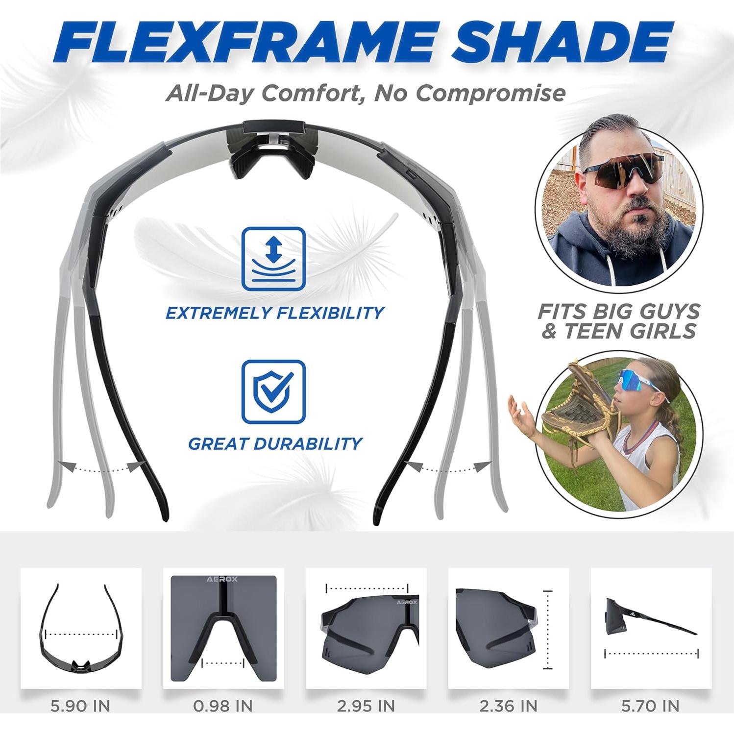 Gafas de sol AEROX deportivas UV400 para ciclismo y correr