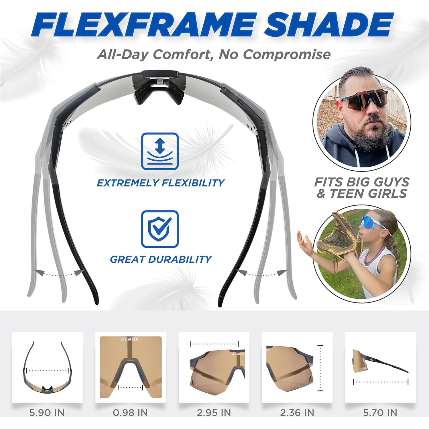 Gafas de sol AEROX deportivas UV400 para ciclismo y correr