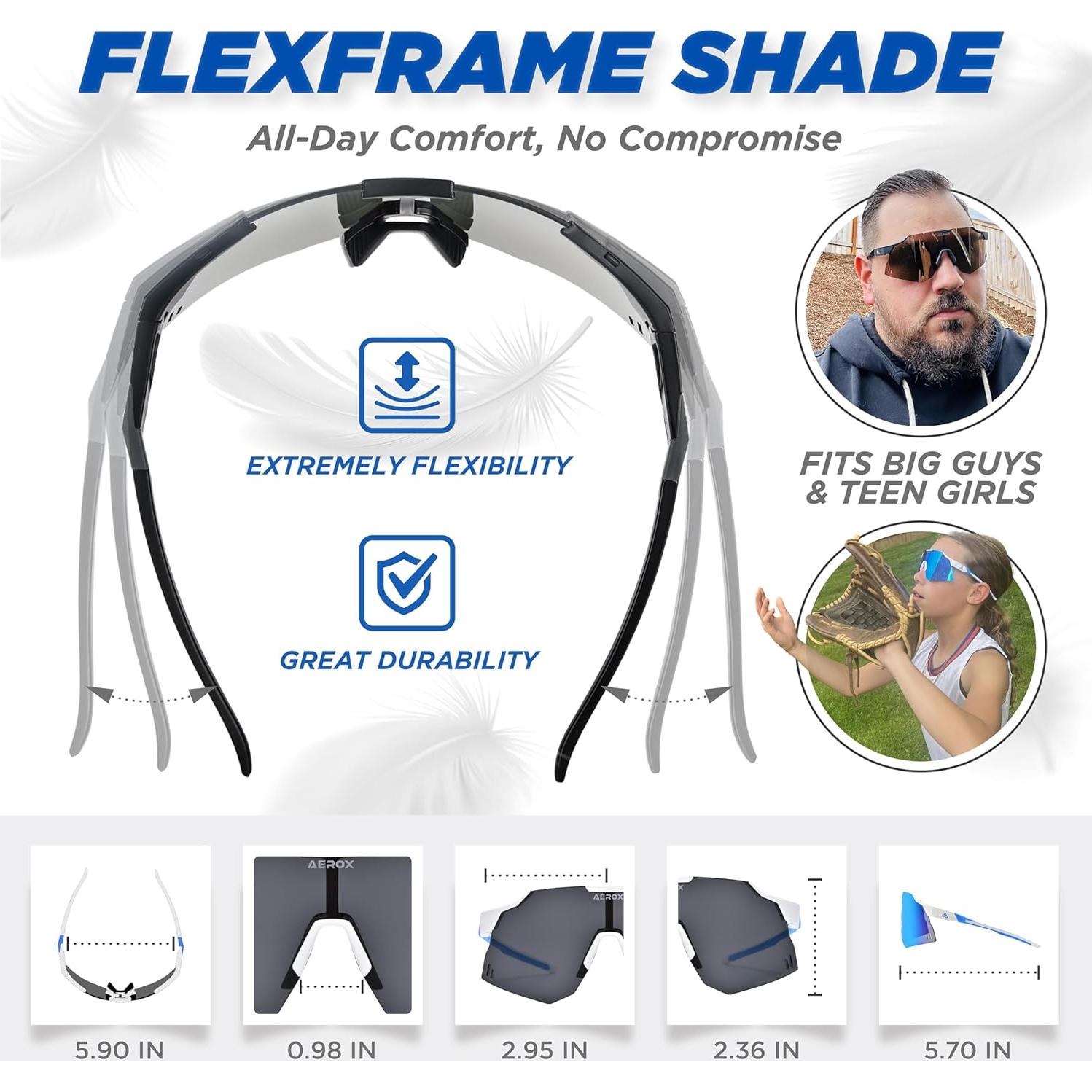 Gafas de sol AEROX deportivas UV400 para ciclismo y correr