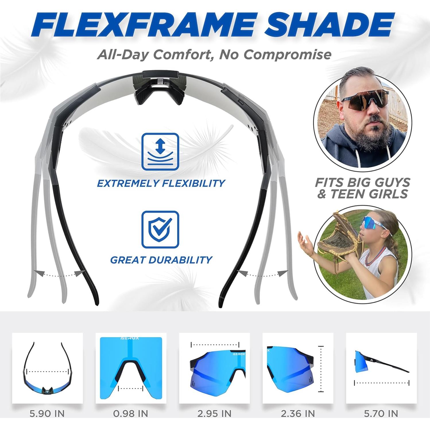 Gafas de sol AEROX TR90 para ciclismo y correr - UV400