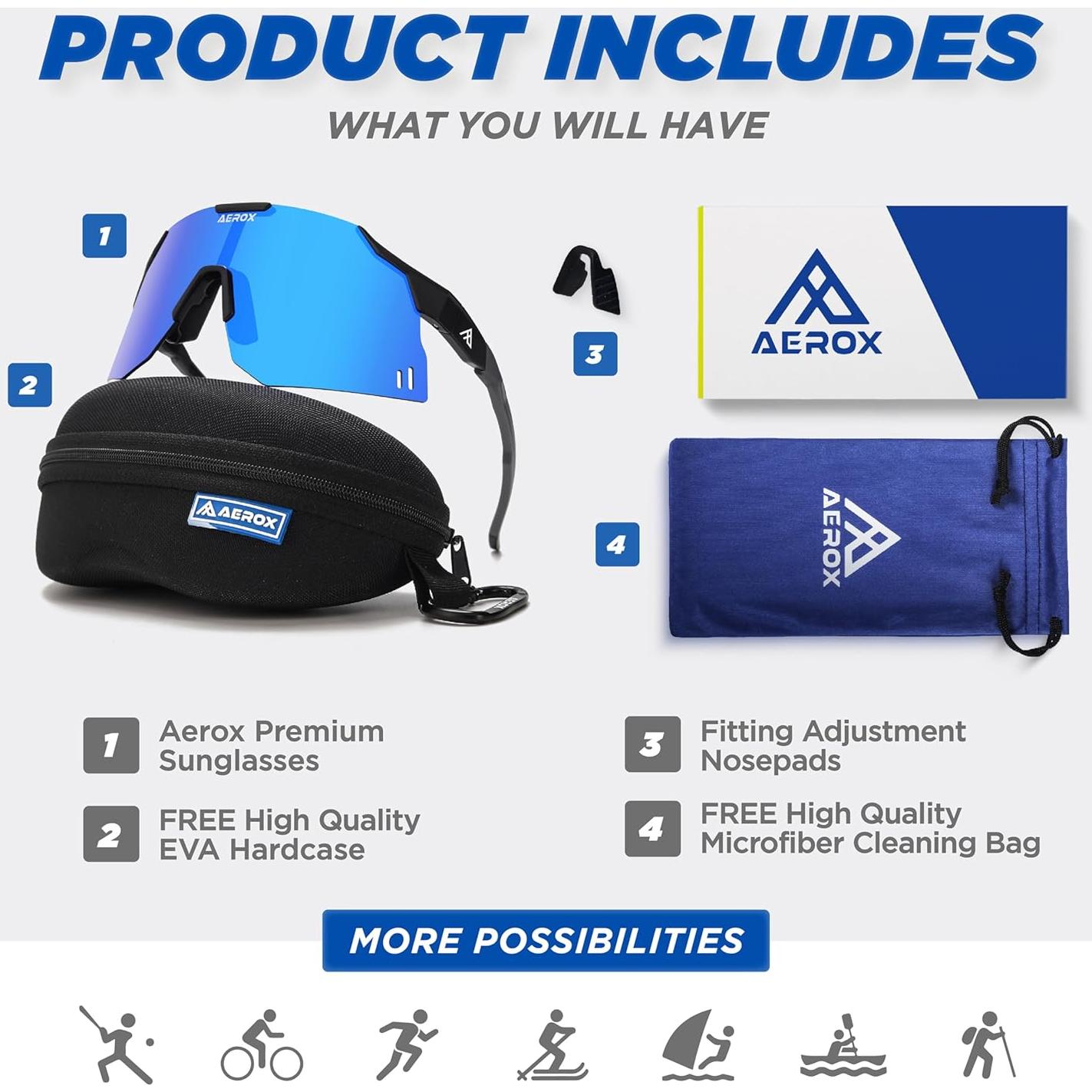 Gafas de sol AEROX TR90 para ciclismo y correr - UV400