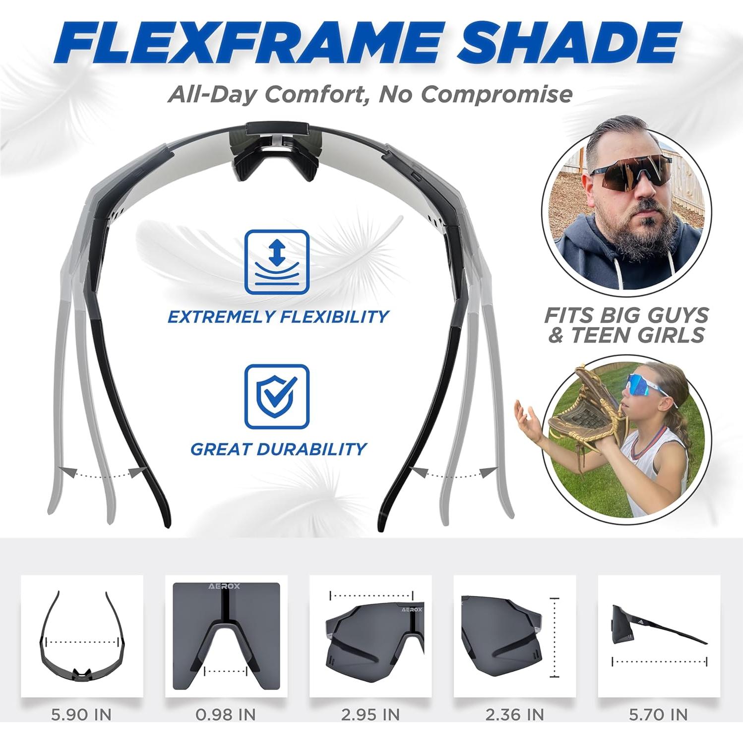 Gafas de sol AEROX deportivas UV400 para ciclismo y correr