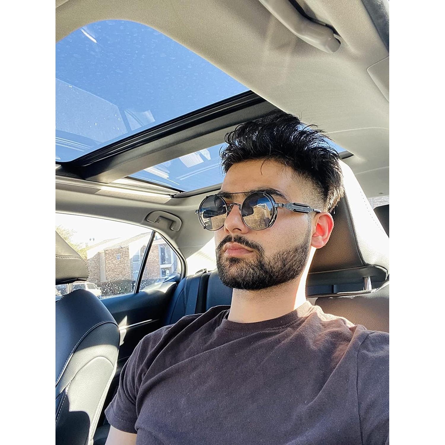 Gafas de sol Steampunk Karsaer Retro Redondas Metal