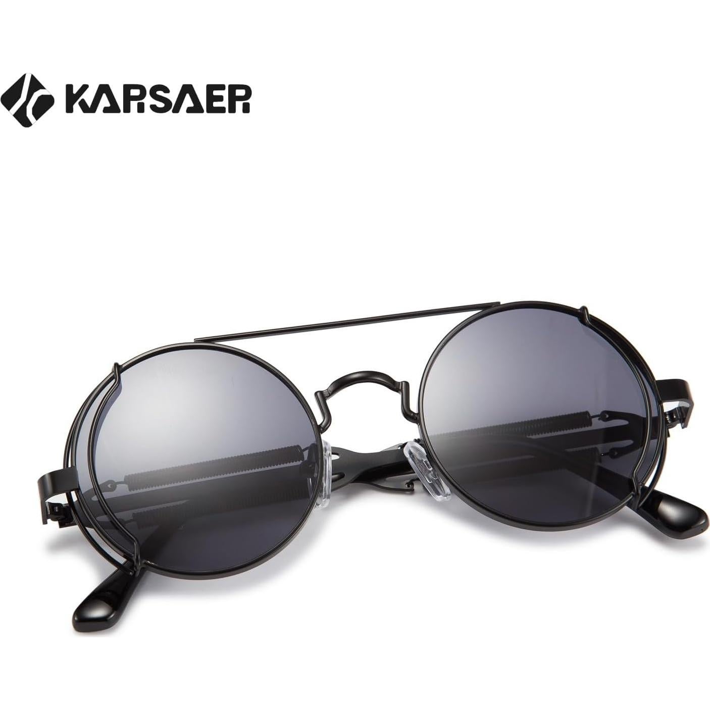 Gafas de sol Steampunk Karsaer Retro Redondas Metal
